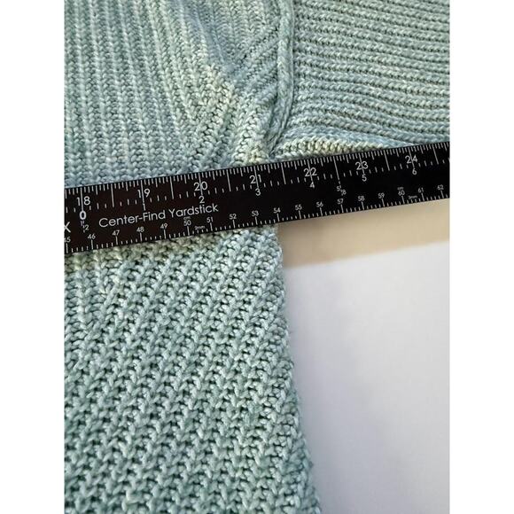 American Eagle Sweater Womens Medium teal Knit Pullover Crewneck Cozy Soft - Picture 9 of 13